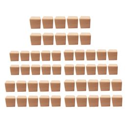 10x Unfinished Wooden Blocks Squares Embellishment DIY Craft Modelling