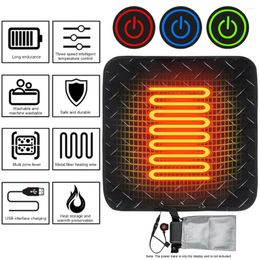 Carpets Heated Seat Cover 3 Modes Temp Adjustable Cushion Warmer Pad 5V USB Rechargeable Universal Winter Warming Heater