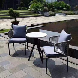 Nordic Outdoor Tables and Chairs Three-piece Garden Furniture Sets Leisure Garden Balcony Tables Chairs Set Outdoor Garden Sets