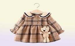 2020 Fall Newborn Baby Girl Dress Clothes Toddler Girls Princess Plaid Birthday Dresses For Infant Baby Clothing 02y Vestidos279q74915164