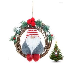 Decorative Flowers Gnome Christmas Door Wreaths Window And Decorations For Handmade Wall Fireplace
