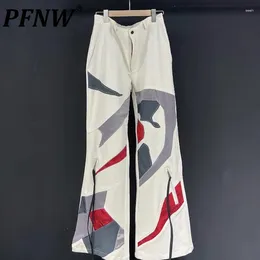 Men's Pants PFNW Autumn Straight Outdoor Trendy Casual Patchwork Contrast Color Advanced Deconstruction Tide Trousers 21Z2055