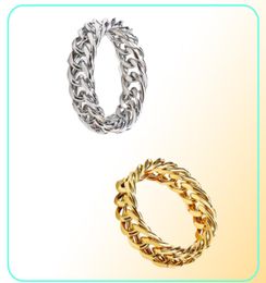 RC476 Silver GOld Mens Spinner Ring Figit for Anxiety Stainless Steel 6mm Chunky Chain Cuban Link Chain 710 Pinky Thumb5624783