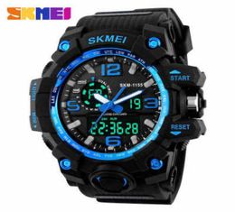 SKMEI Large Dial Shock Outdoor Sports Watches Men Digital LED 50M Waterproof Military Army Watch Alarm Chrono Wristwatches 11557070517