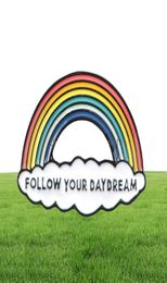 Pins Brooches Jewellery Cartoon Rainbow And Clouds Enamel For Women Men Kid Collection Fashion Metal Lapel Badge Brooch Pins Gifts 9625734