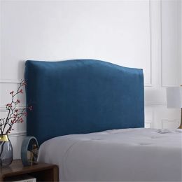 Elastic Velvet Bed Head Cover Soft All-inclusive Headboard Cover Dustproof Solid Colour Bed Back Dust Protector Cover Hotel Home