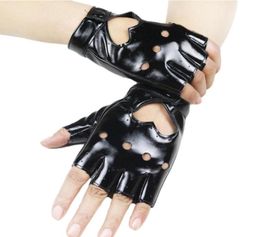 Five Fingers Gloves Men Women Driving Punk Short Leather Half Finger Dance Motorcycle Summer Fashion Solid Colour Leopard Mitten5734839