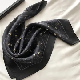 Halsduk mode märke wrap head scarfs fyrkantig silke twill pashmina halsdukar sjal veckad födelsedagspresent lätt att matcha mjuk beröring