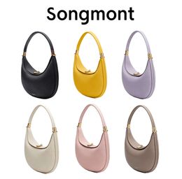 Fashion Songmont Crescent Luna Designer Bag Strap Womens Mens Luxurys Handbag CrossBody Half Moon Bags Totes Removable Shoulder Sling Satchel Calfskin Bag 436546