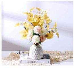 Decorative Flowers Simulation Nordic Bouquet Dining Table Chrysanthemum Ball Decoration Flower Hydrangea Wedding Living Room Artificial