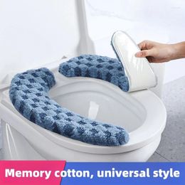 Toilet Seat Covers In Winter Four Seasons General Washable With Thick Pile Household Mat Sticker