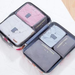 Storage Bags 6 Pack Organiser Bag Wardrobe Suitcase Travel Thickened Set Clothes Shoes Packing Cub