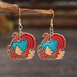 Dangle Earrings Retro Sweet Thanksgiving Chicken Hen Turkey Drop Trendy Jewellery For Women Girls Teens Party Gifts