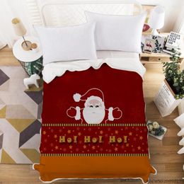 Blankets Unique Christmas Pattern Design Blanket 3D Santa Claus Print Super Soft Fashionable Modern Home Bed Set