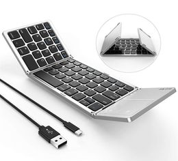 Foldable Bluetooth Keyboard Dual Mode USB Wired Bluetooth Keyboard with Touchpad Rechargeable for Android iOS Windows Tablet Sm26563902