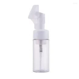 Liquid Soap Dispenser Clear Foaming Bottle Press The Silicone Brush Head Foam Mousse Hand Washing Cosmetics Sub-bottle