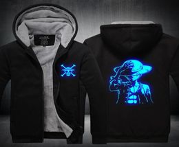 Men039s Hoodies Sweatshirts Anime One Piece Luffy Edward Luminous Zipper Sweatshirt Sportswear Hoodie Hooded Unisex Tracksuit5423495