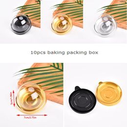 Storage Bottles 10pcs Mini Dessert Cake Box Container Transparent Cupcake Pastry Baking Packaging Boxes Wedding Party Supplies Christmas