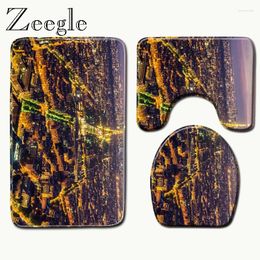 Bath Mats Zeegle Microfiber Bathroom Mat Shower Non Slip Carpet Rug Machine Washable Toilet Floor Set