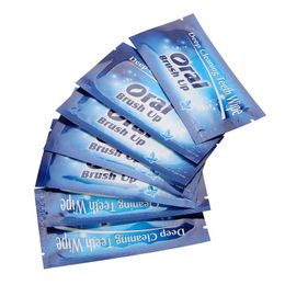 50Pcs Disposable Teeth Deep Cleaning Wipes Brush Up Woven Cloth Mint Flavour Oral Hygiene Care Tools Residue Stains Remove Wipe