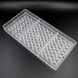 1Pcs Polycarbonate Chocolate Mould Candy Coffee Bean Shape 77 Cavity Confectionery Baking Utensils Acrylic Pastry Pans Tray Mould