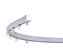Aluminium Plastic Rod Bendable Window Curtain Track Curved Rail Inner Pulley7105195