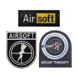 Airsofter IR Reflective Patches Target Shooting Therapy Embroidery Badge Appliqued Tactical Military Emblem For Uniform Backpack