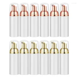 Storage Bottles 50ML/1.7Oz Foam Bottle With Gold Pump 6Pcs Empty Travel Foaming Dispensers For Soap Shampoo