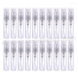 Storage Bottles 50pcs 2ml Mini Mist Spray Clear Perfume Refillable Empty Plastic Containers Makeup Atomizer For Cleaning Travel