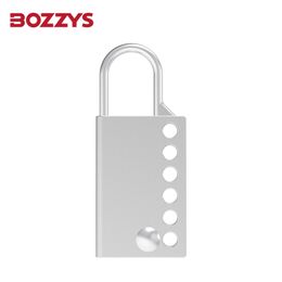 BOZZYS Labelled Steel Lockout Hasp with 6-Holes and Hook to Secure a Single Lockout