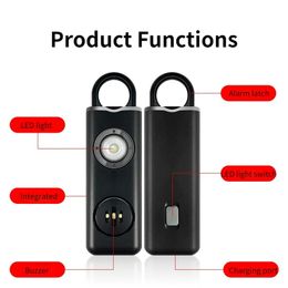 2024 130db Self Defense Emergency Alarm Keychains Personal Protection Alarm Safety Security Anti-Attack Loud Alarm For Girl Women personal