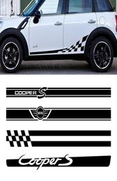 2Pcs Car Side Door Body Waist Skirt Decal Stickers Trim For MINI Cooper Clubman Counrtyman F54 F55 F60 R55 R56 R60 Accessories9323508
