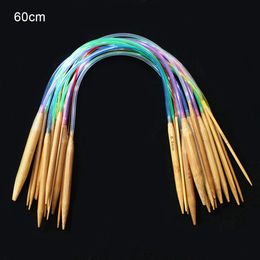 Knitting Needles 1Multicolor tube 40-120cm Bamboo Circular Crochet Knitting Needles Set Sewing Needles