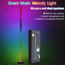 Led Floor Lamp RGB Intelligent Rhythm Lamp Bar APP Remote Control Music Rhythm Lamp Slide Color Voice Control Pickup Lamp Party