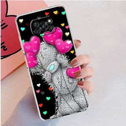 Tatty Teddy Bear Cute Soft Silicone Case for Xiaomi Poco Poco X5 Pro 5G x3 nfc X4 GT C40 F3 Mi 11 Lite Clear Cover Fundas