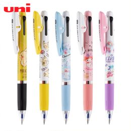 Pens Japan Uni Limited Multifunction Pen Threeinone Presstype Ballpoint Pen Quickdrying Medium Oil Pen Cartoon Cute Stationery