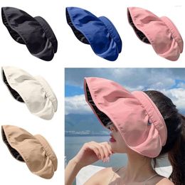 Wide Brim Hats Adjustable Shell Sunshade Breathable Sun Protection Fisherman Hat UV Protect Hair Hoop Sunscreen Cap Spring Summer