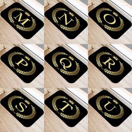 Carpets Doormat Black Good Letter Door Mat Washable Non-slip Kitchen Rug Rugs Bedrooom Carpet Floor Mats Foot Entrance Bath Room House