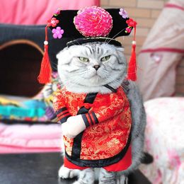 Funny Chinese Princess Cosplay Clothes Cats Halloween Costume For Dogs Xmas Suit Cat Clothing Dog Outfit Pet Apparel251H