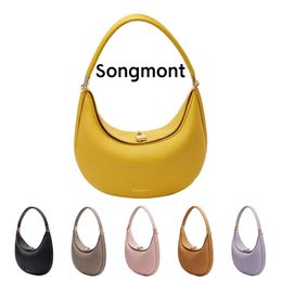 Fashion Songmont Crescent Luna Designer Bag Strap Womens Mens Luxurys Handbag CrossBody Half Moon Bags Totes Removable Shoulder Sling Satchel Calfskin Clutch Bag7