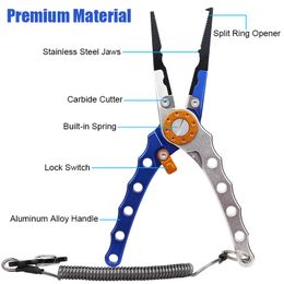 Outdoor Fishing Accessories Fishing Pliers Aluminium Alloy Multifunctional Scissors Braid Line Wire Cutter Outdoor Tool Pliers