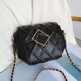 Shoulder Bags Brand Designer Fashion Women's Silver Chain Small Flap Crossbody Bag High Quality PU Leather Totes Handbags Female