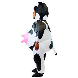 Inflatable Costume Air Blow-up Deluxe Halloween Cow Costume - Adult Size (5'3'' to 6'3'')