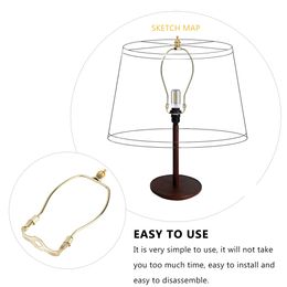 Lamp Shade Harps Holder, 6 inch Horn Frame Lampshade Bracket, Lamp Finials DIY Lighting Accessories for Table Floor Lamps