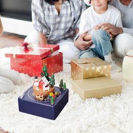 Christmas Train Musical Box Playing Melody ''merry Christmas'' Handmade for Children Family Wife Girlfriend Desktop Ornament