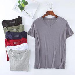 Men's T Shirts Plus Size Summer Loose Modal Short-sleeved T-shirt Bust 140cm 4XL 5XL 6XL 7XL 8XL Thin Solid Home Service