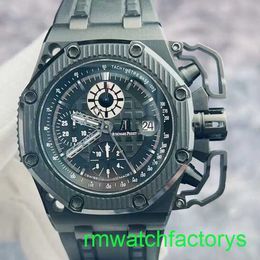 Famous AP Wrist Watch Epic Royal Oak Offshore Series 26165 Limited Edition War Survivor Black Ceramic/Titanium Material Mens Watch
