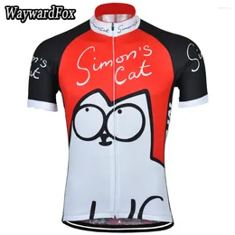 Racing Jackets Men's Summer Red Cycling Jersey MTB Bicycle Short Sleeve Sports Wear Bike Clothing Breathable