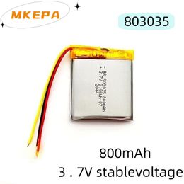 3.7V 800mAh lithium polymer Lipo rechargeable battery, suitable for MP3, GPS phone camera, Bluetooth earphone speaker