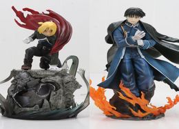 Anime Fullmetal Alchemist Edward Elric Roy Mustang Japanese Action Statue Figure Collection Model Toys 1622cm Q05223960185